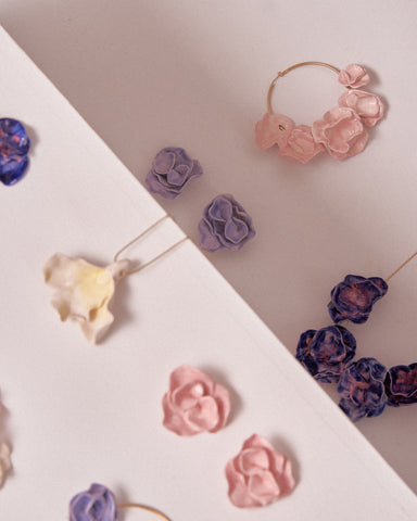 Pink Flowers Earrings