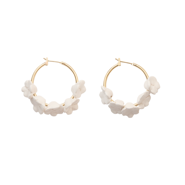 Pendientes Flores Blancas XS