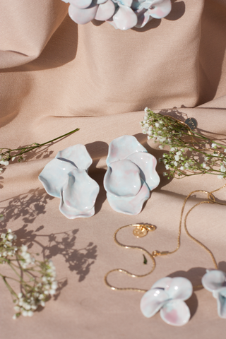 Big flower earrings