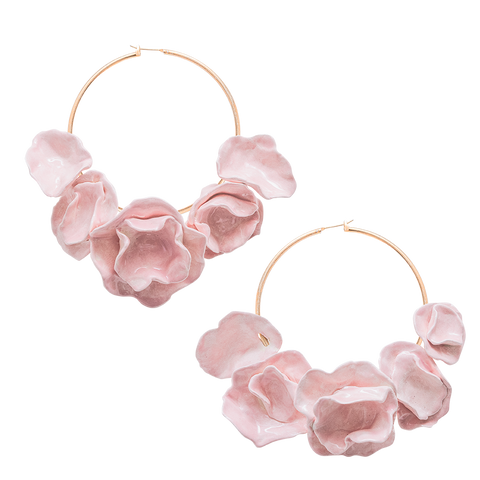 Pink Flowers Earrings